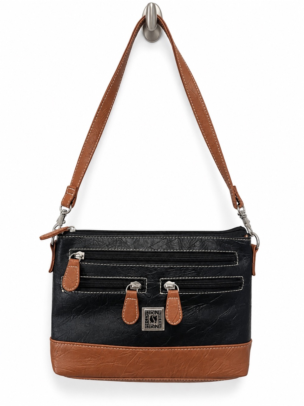 EUC Stone & Co Nancy Leather Bag Black Brown